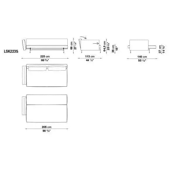 Saké Bed | B&B Italia | JANGEORGe Interior Design