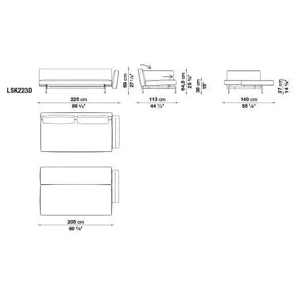 Saké Bed | B&B Italia | JANGEORGe Interior Design
