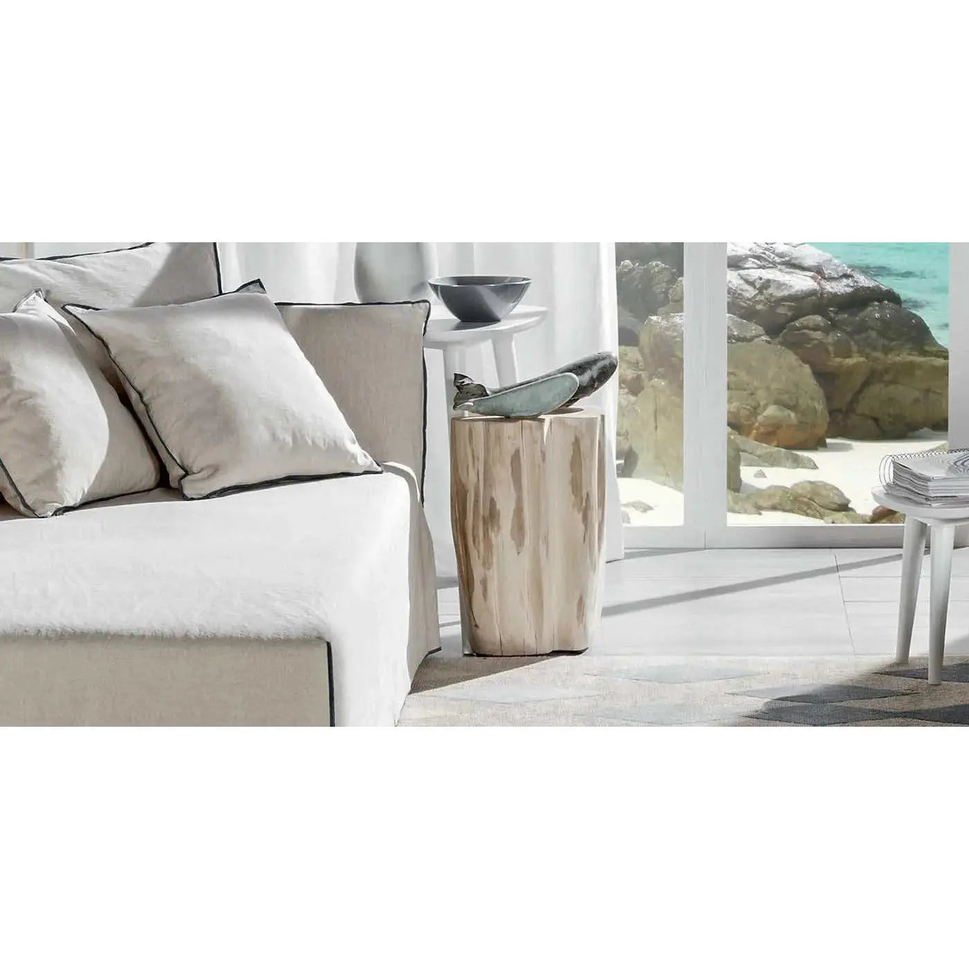 Brick Natural Barked Hornbeam Trunk Section | Gervasoni | JANGEORGe Interior Design