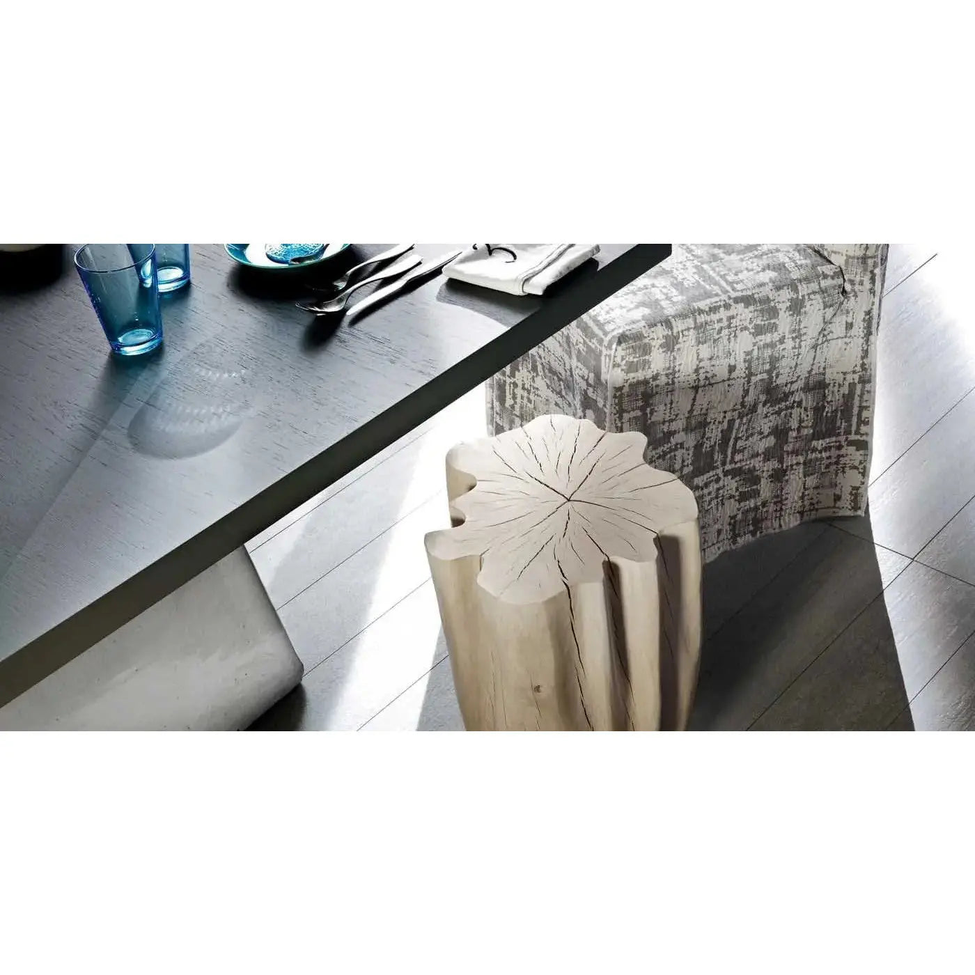 Brick Natural Barked Hornbeam Trunk Section | Gervasoni | JANGEORGe Interior Design