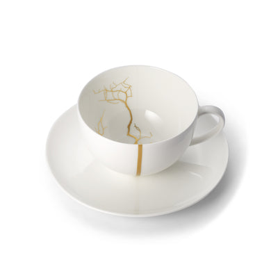 Golden Forest - Set Cafe Au Lait Cup & Saucer 10.8 FL OZ | 0.32L | Dibbern | JANGEORGe Interior Design