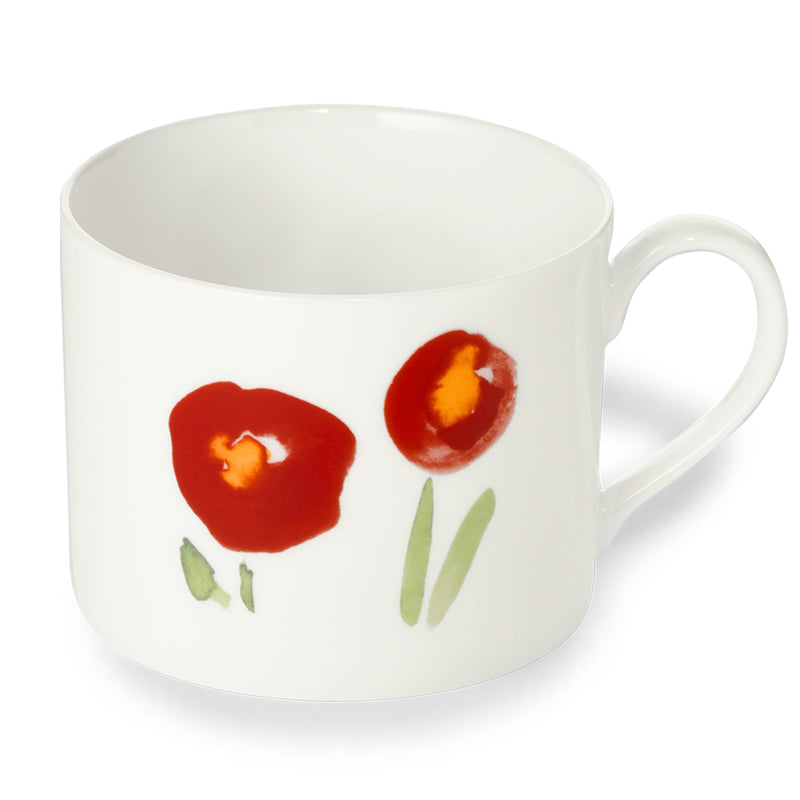 Impression (Red Poppy) - Coffee Cup Cylindrical 8.5 fl oz | 0.25L | Dibbern |  JANGEORGe Interiors & Furniture