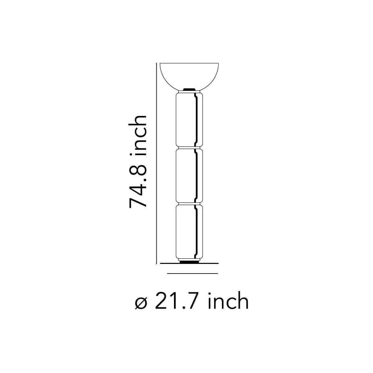 Noctambule Floor Lamp, LED Dimmable, 3 High Cylinders with Bowl and Large Base | Flos | JANGEORGe Interior Design