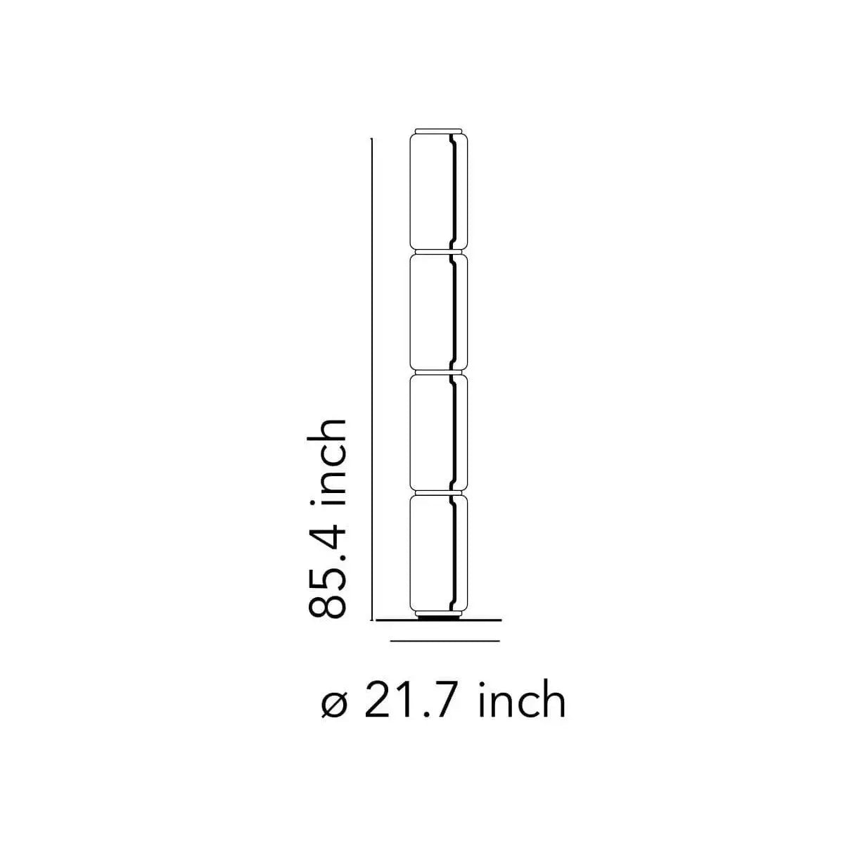 Noctambule Floor Lamp, LED Dimmable, 4 High Cylinders and Large Base | Flos | JANGEORGe Interior Design