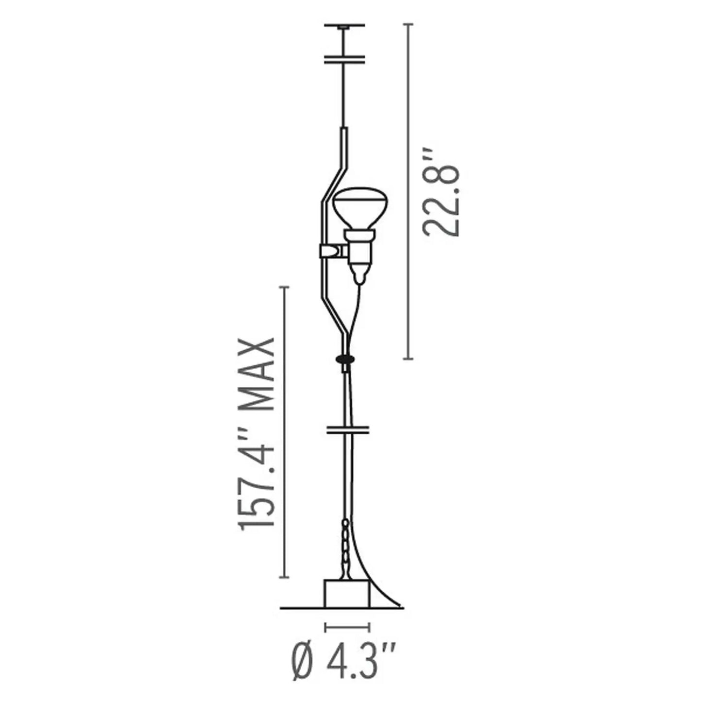 Parentesi - Pendant Ceiling Lamp Dimmable | Flos | JANGEORGe Interior Design