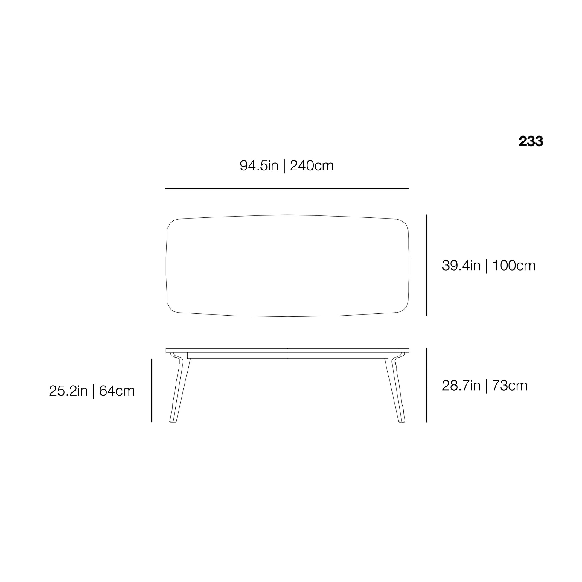 Brick 233 Dining Table | Gervasoni | JANGEORGe Interior Design