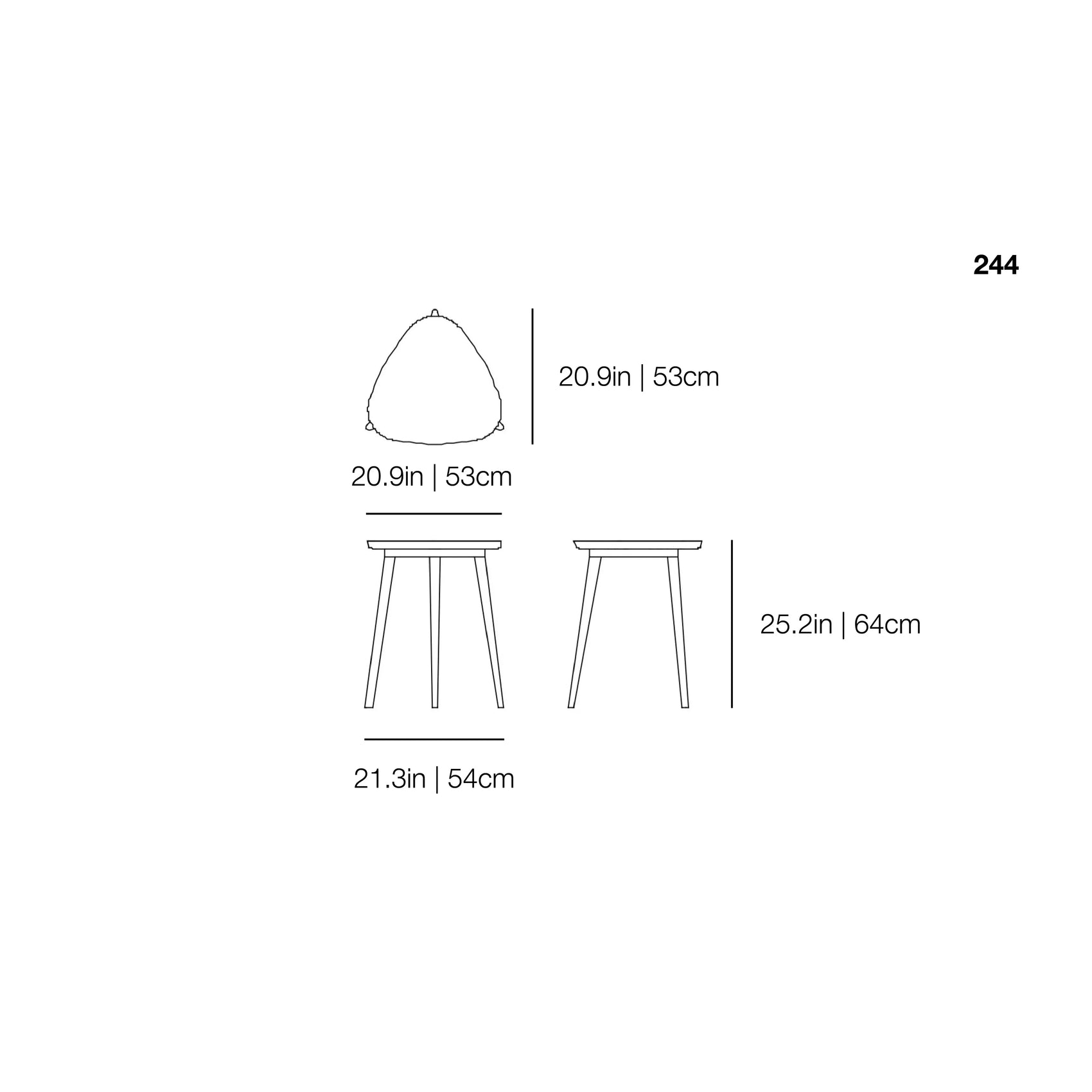 Brick 244 - Side Table - JANGEORGe Interiors & Furniture