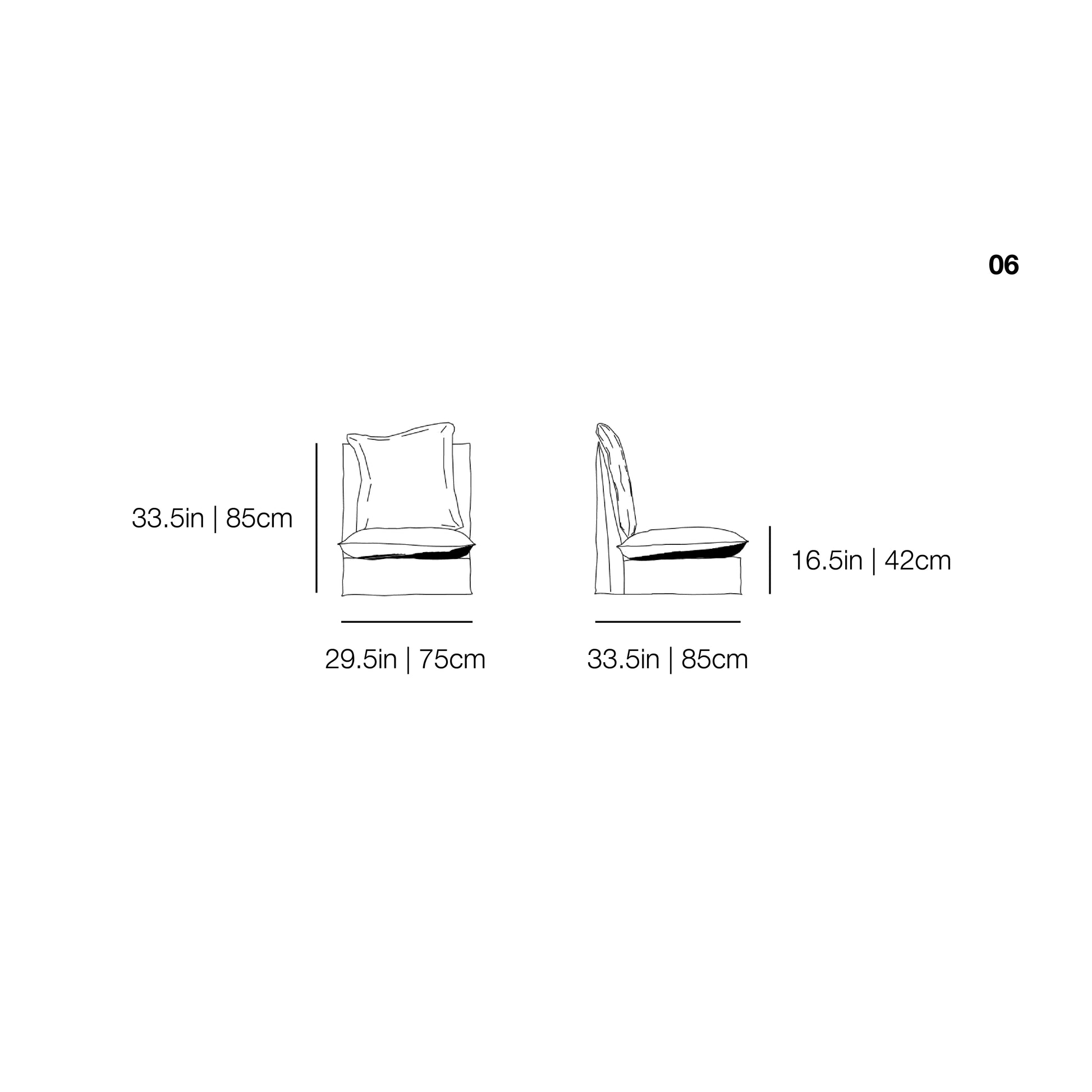 Ghost 06 Modular Lounge Chair without Arms | Gervasoni | JANGEORGe Interior Design