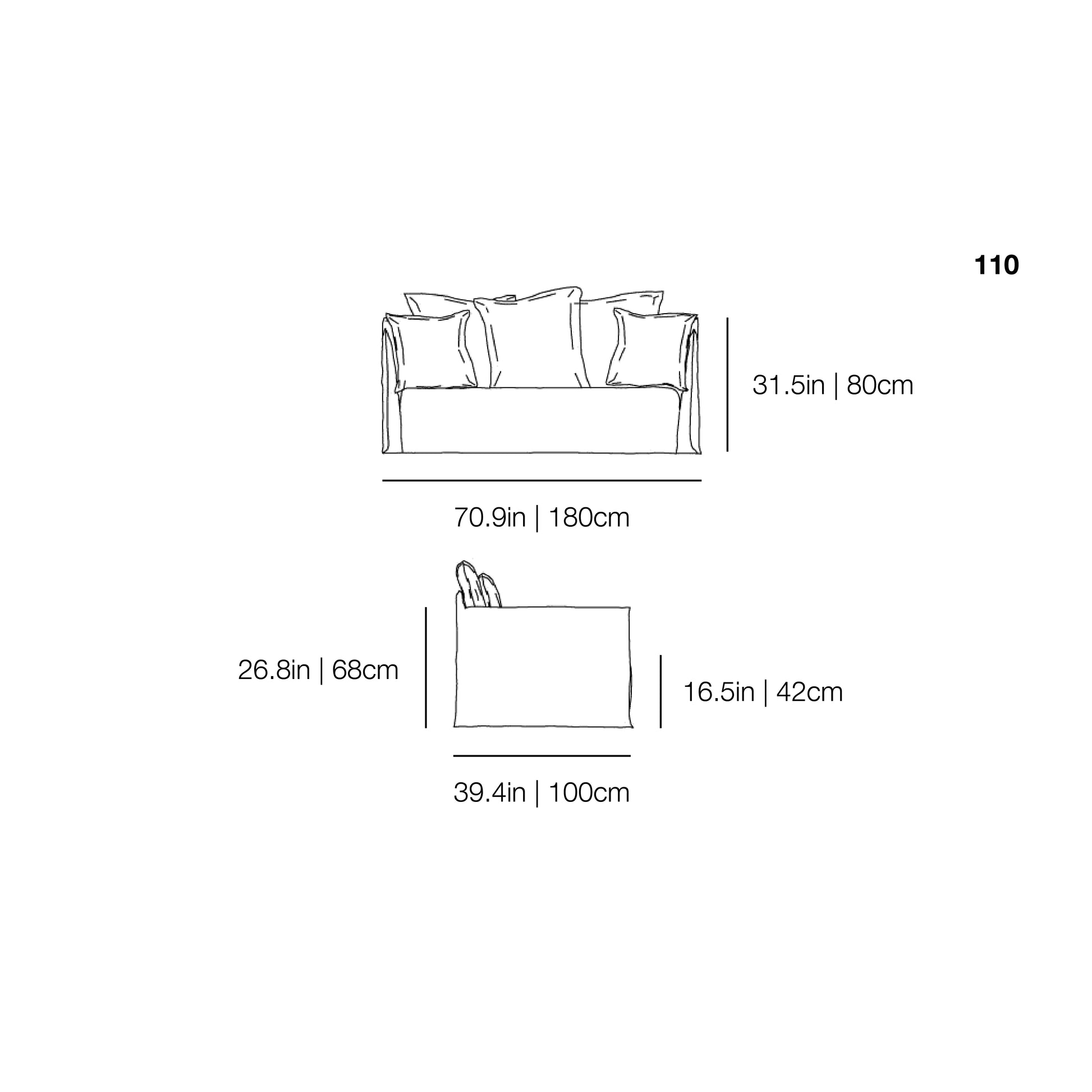 Ghost 110 Sofa | Gervasoni | JANGEORGe Interior Design