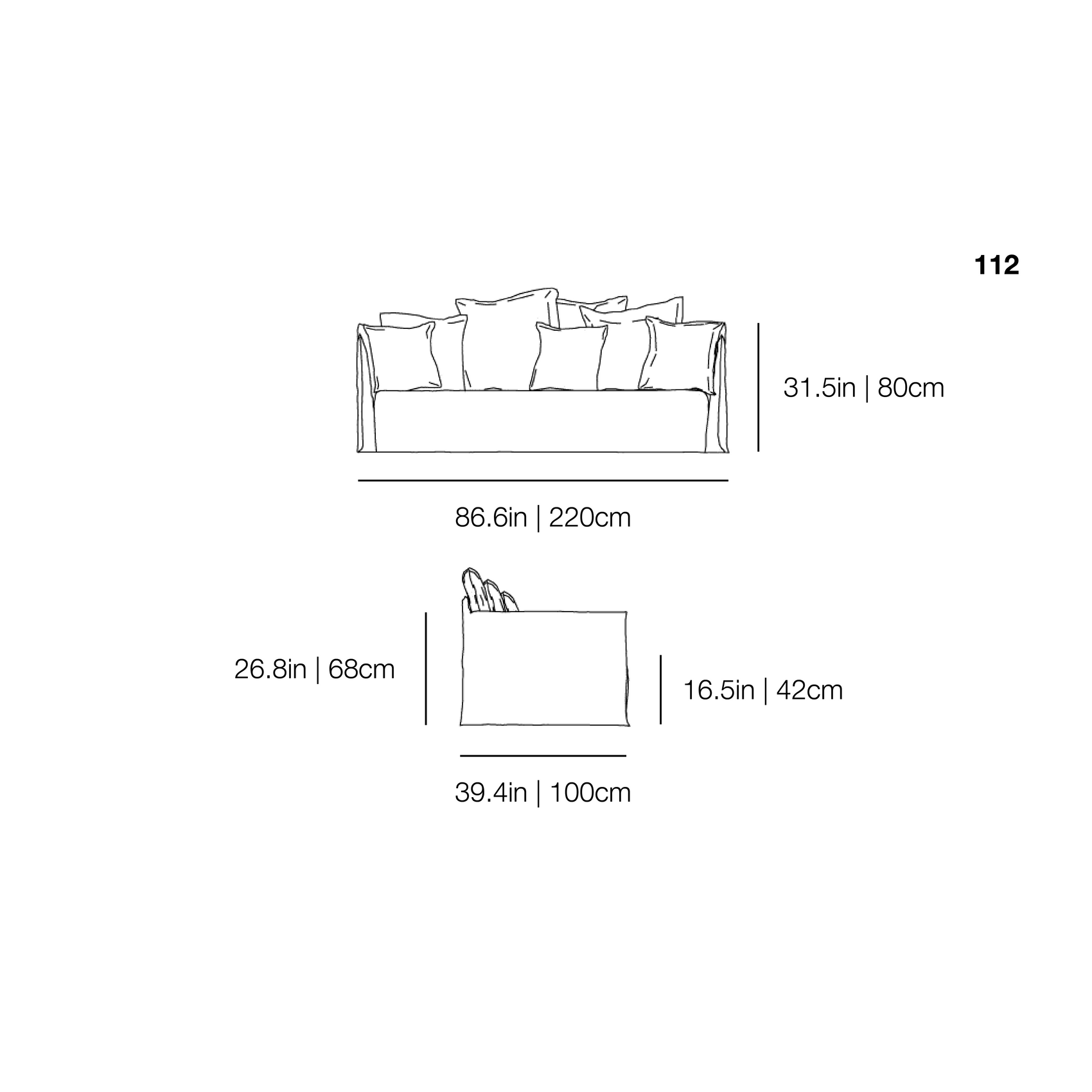 Ghost 112 Sofa | Gervasoni | JANGEORGe Interior Design