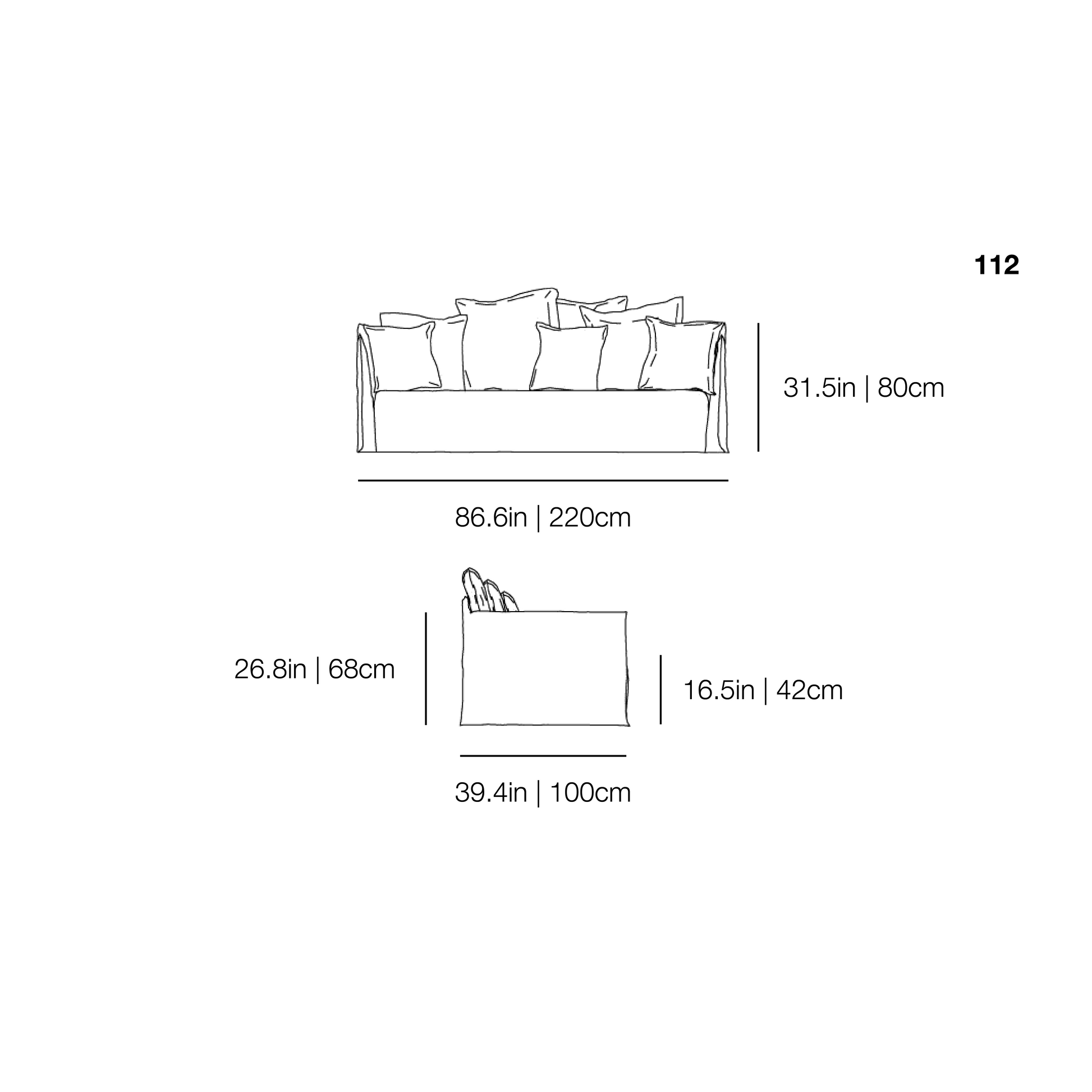 Ghost 112 Sofa | Gervasoni | JANGEORGe Interior Design