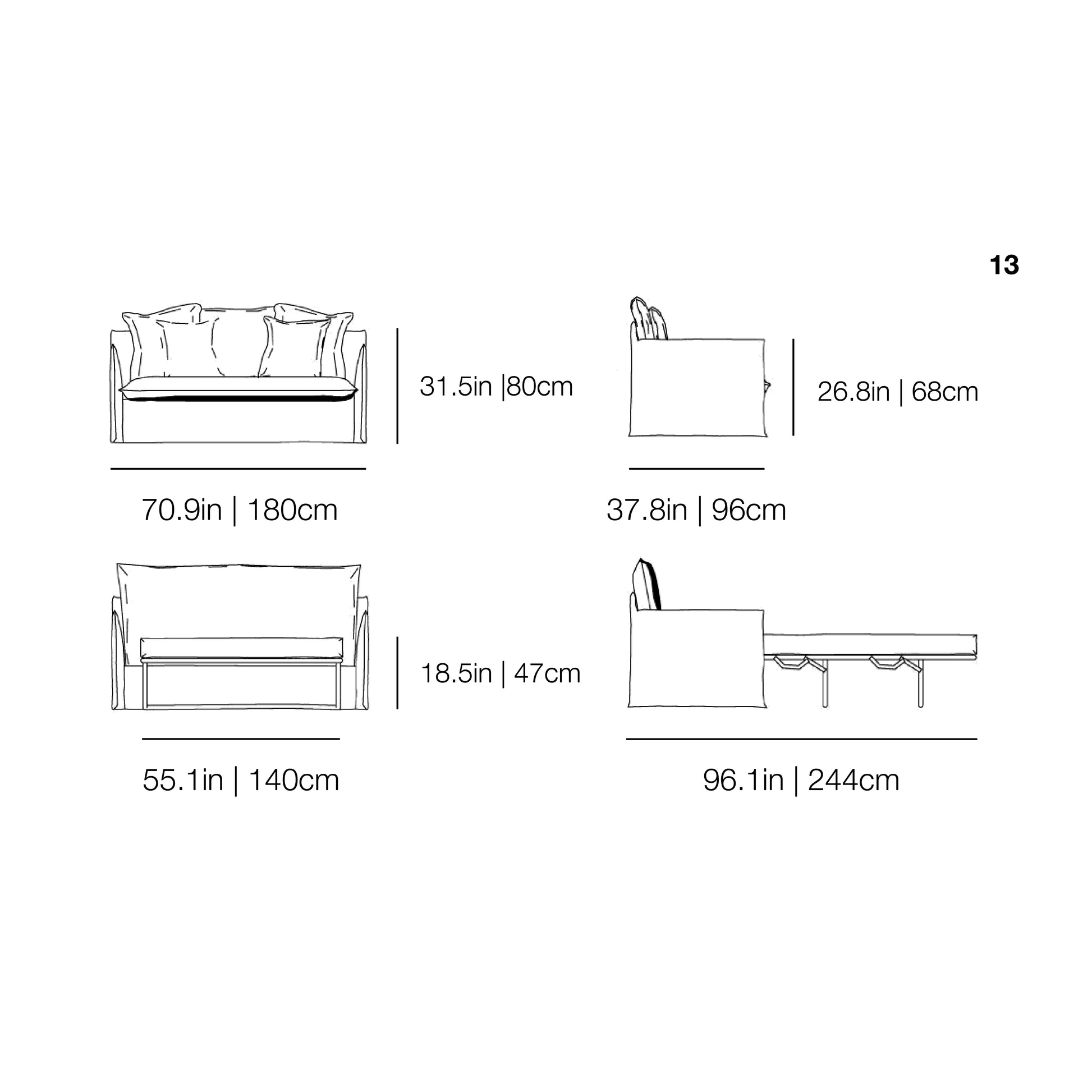 Ghost 13 Sofa Bed | Gervasoni | JANGEORGe Interior Design