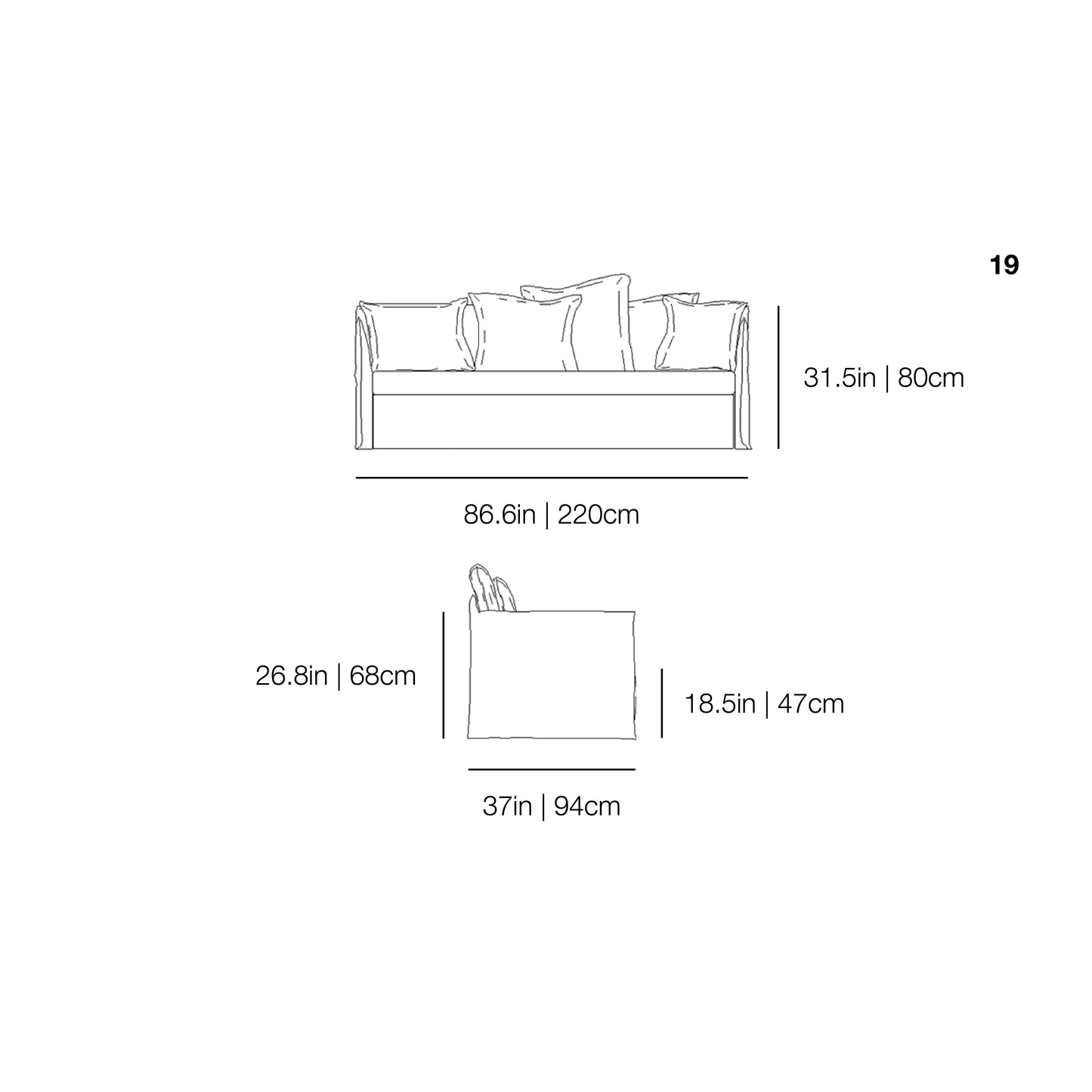 Ghost 19 Sofa/Trundle Bed | Gervasoni | JANGEORGe Interior Design