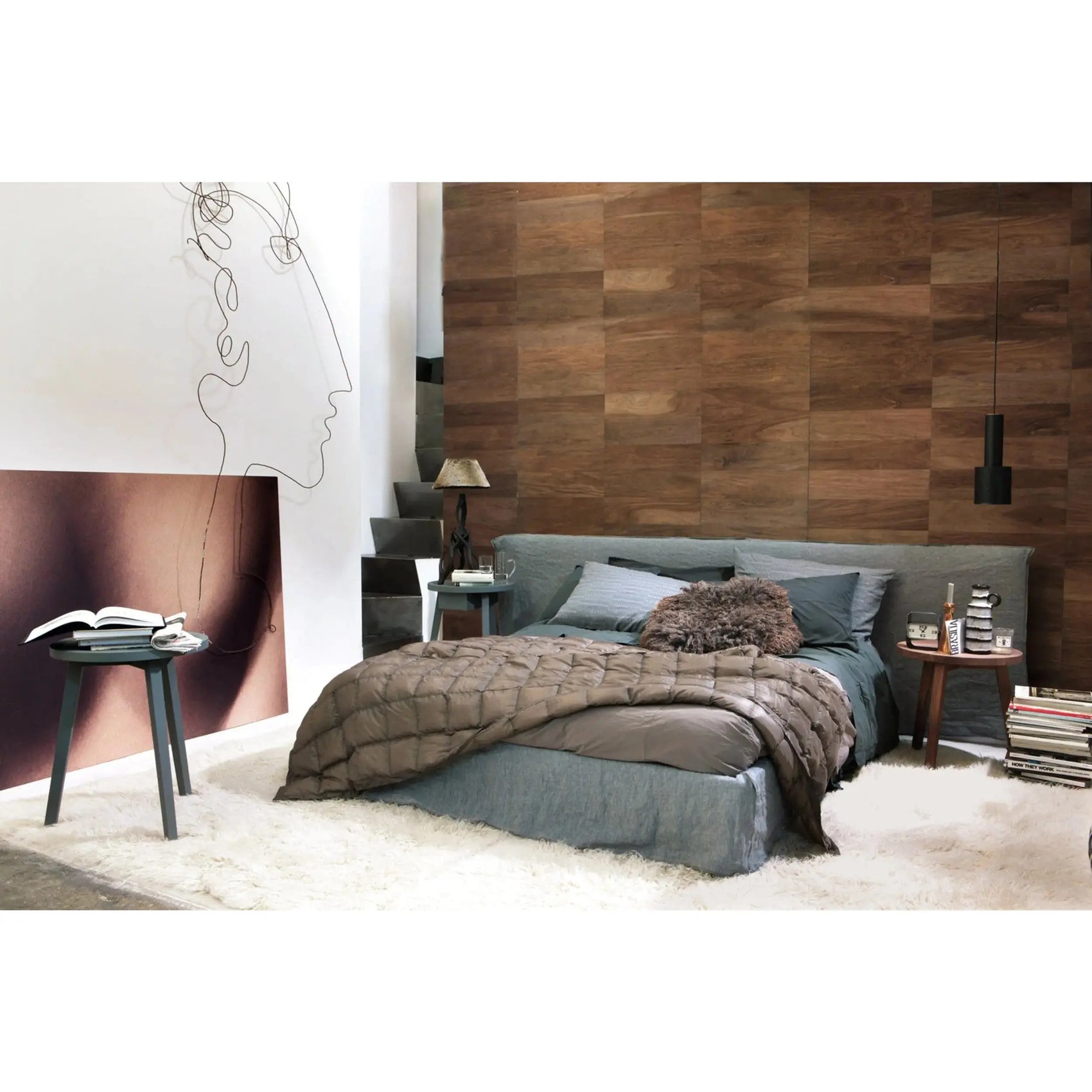 Ghost 81 Bed with Extended Headboard | Gervasoni | JANGEORGe Interior Design