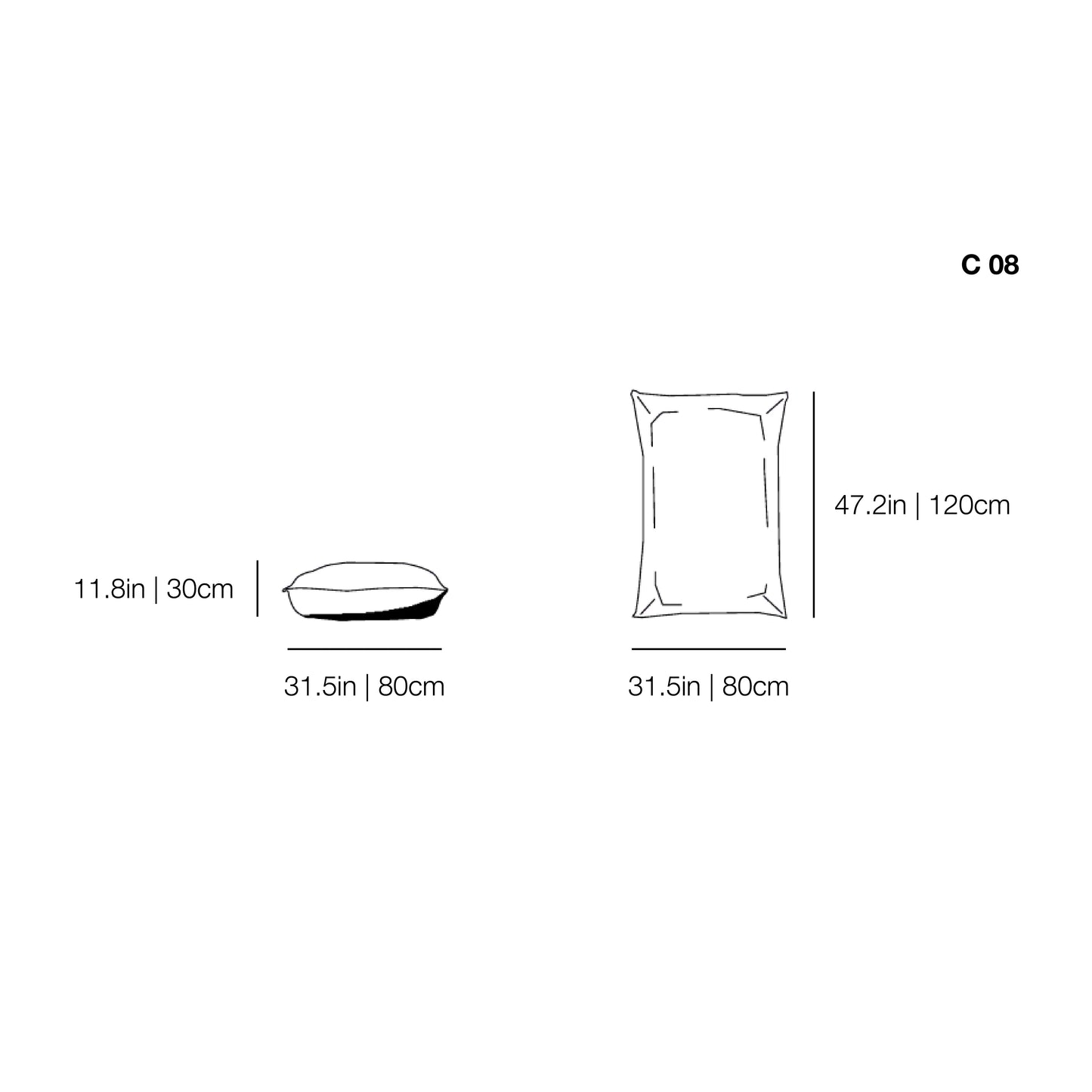 C. Ghost 08 Back Cushion | Gervasoni | JANGEORGe Interior Design