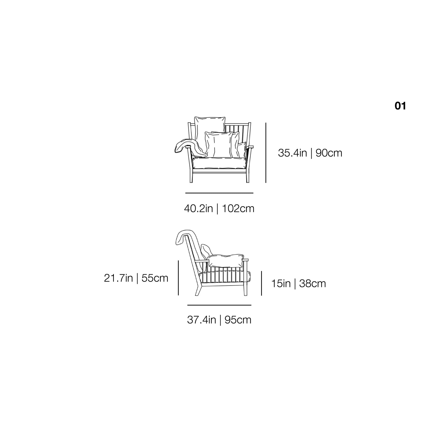 Gray 01 Armchair | Gervasoni | JANGEORGe Interior Design