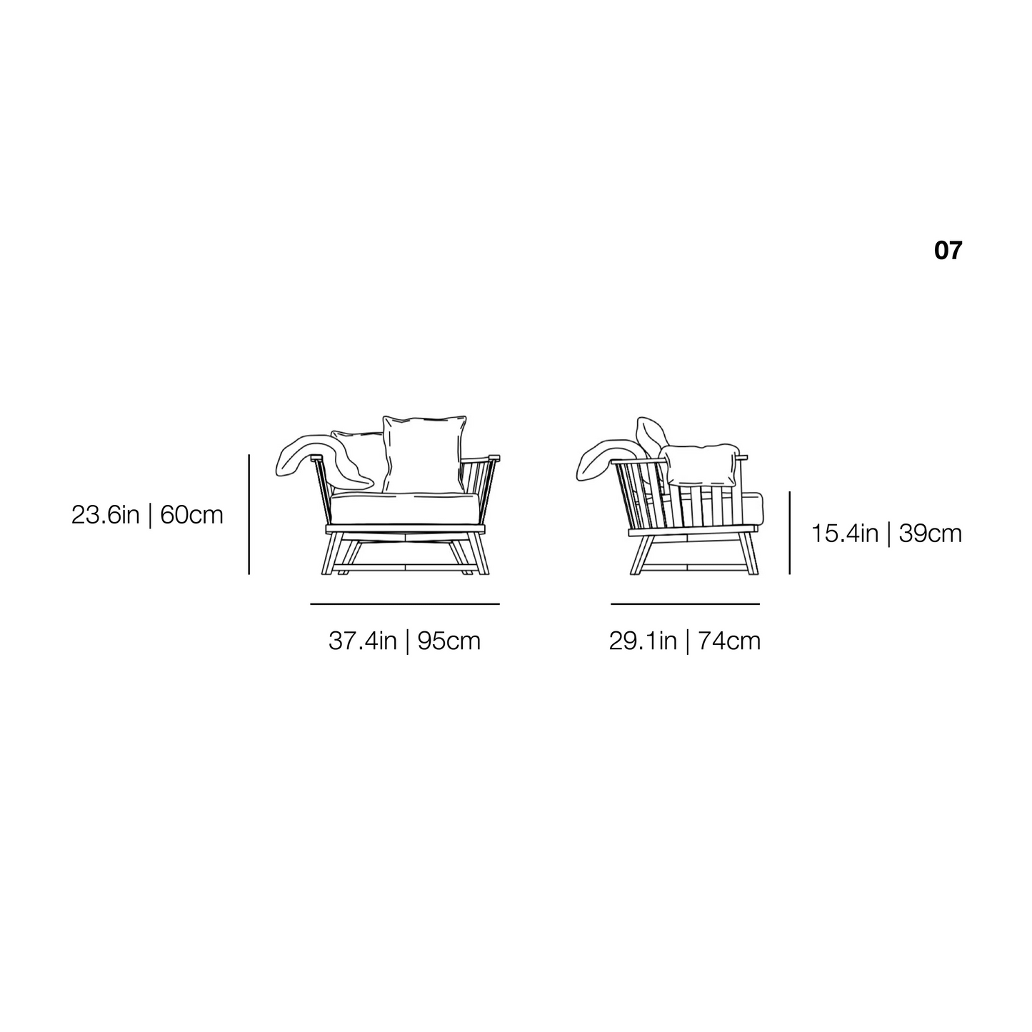 Gray 07 Armchair | Gervasoni | JANGEORGe Interior Design