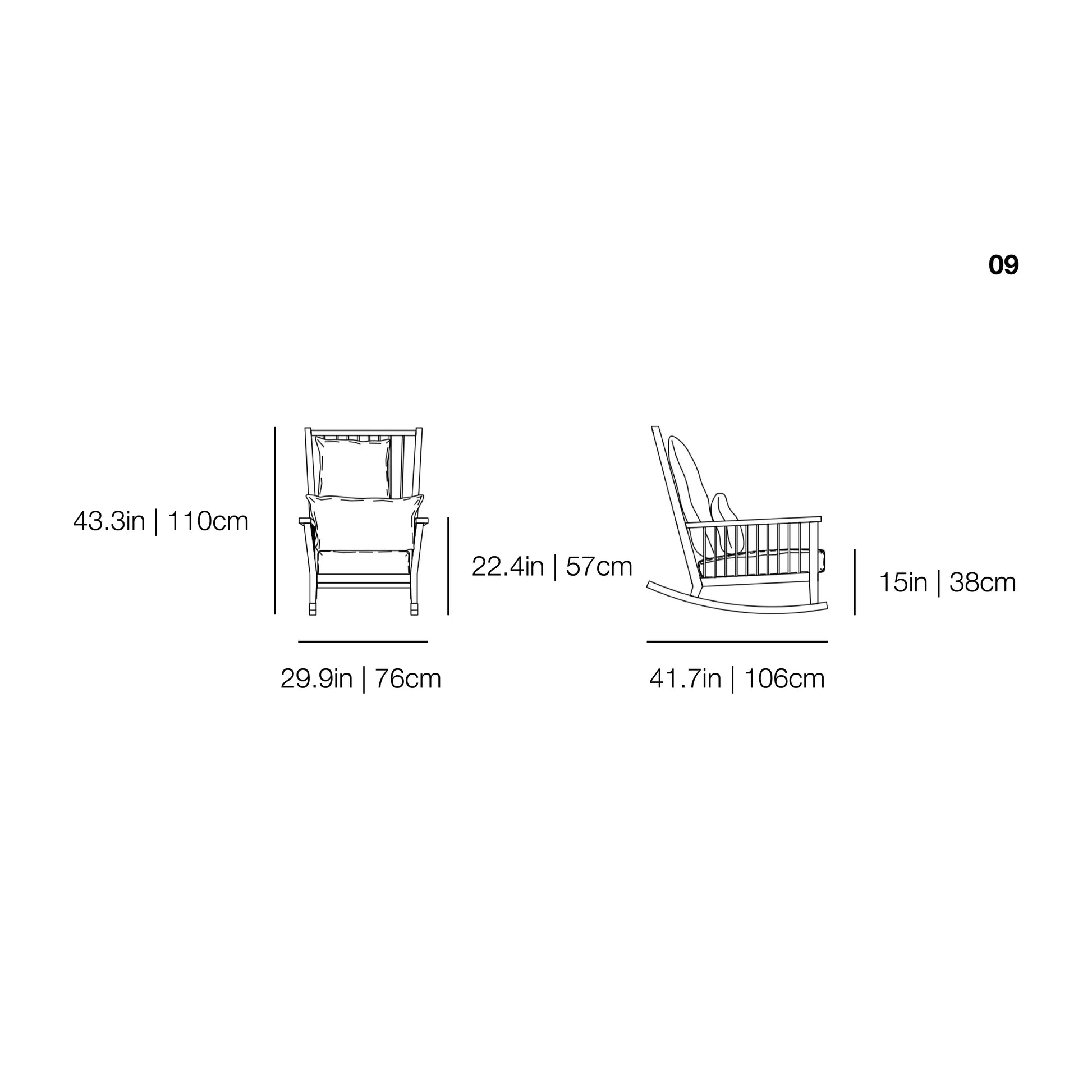 Gray 09 Rocking Chair | Gervasoni | JANGEORGe Interior Design
