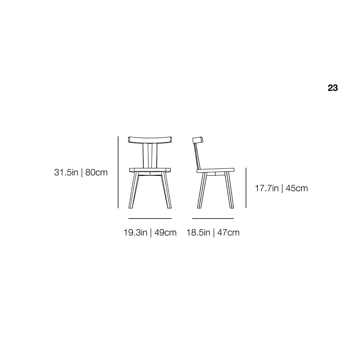 Gray 23 Chair | Gervasoni | JANGEORGe Interior Design