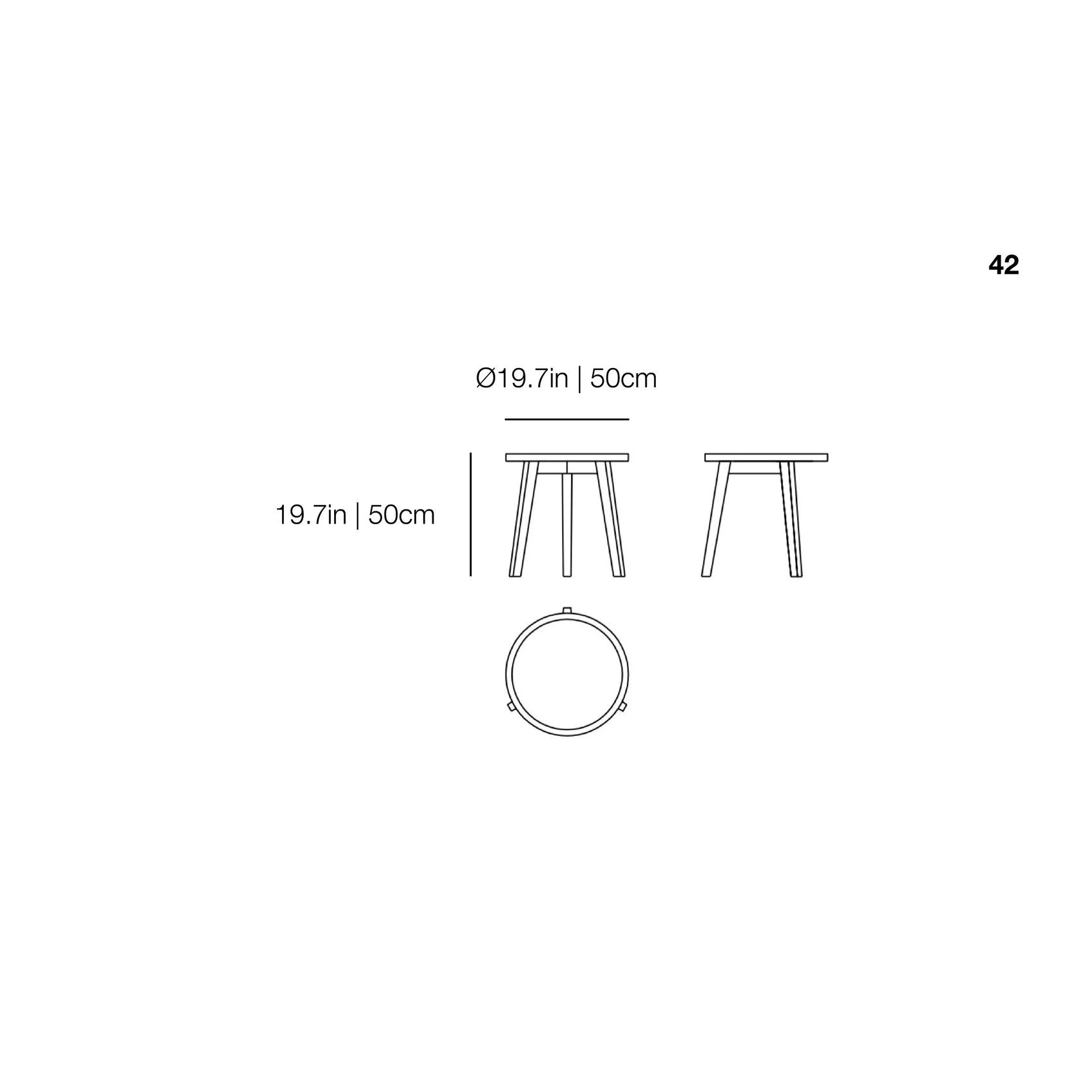 Gray 42 Side Table | Gervasoni | JANGEORGe Interior Design