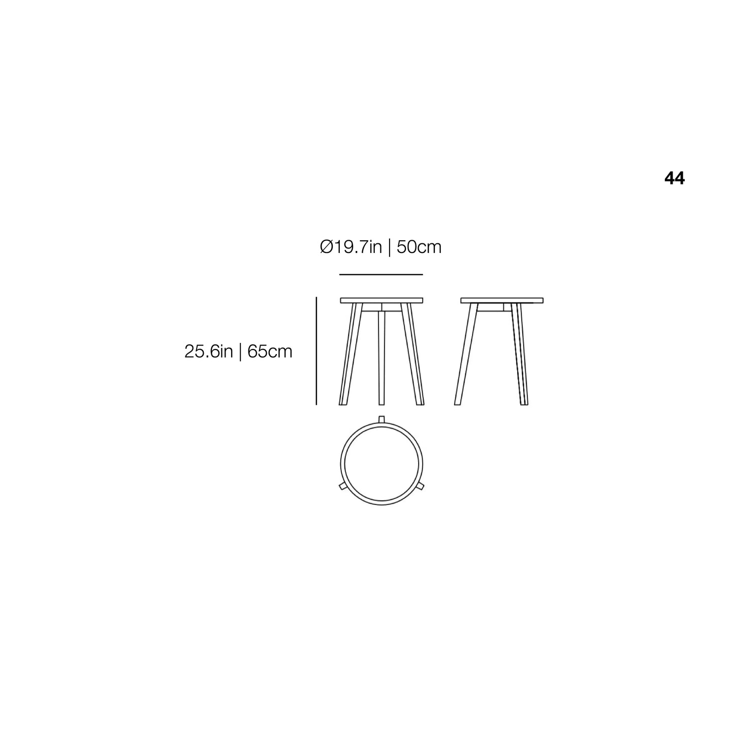 Gray 44 Side Table | Gervasoni | JANGEORGe Interior Design