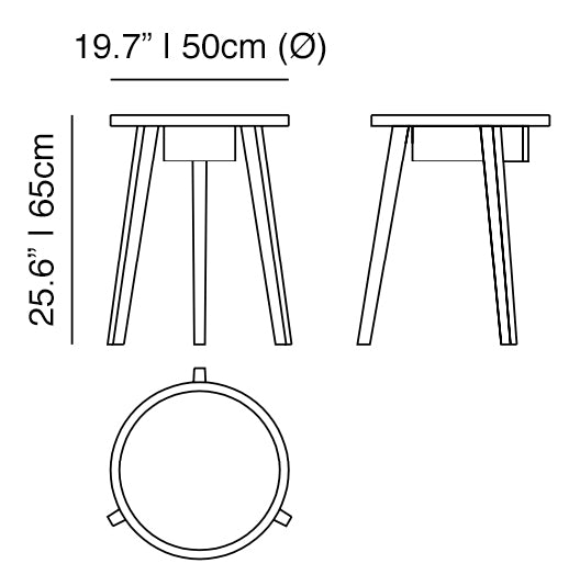 Gray 45 - Side Table with Drawer