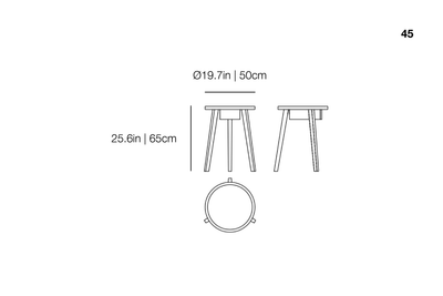 Gray 45 Side Table | Gervasoni | JANGEORGe Interior Design