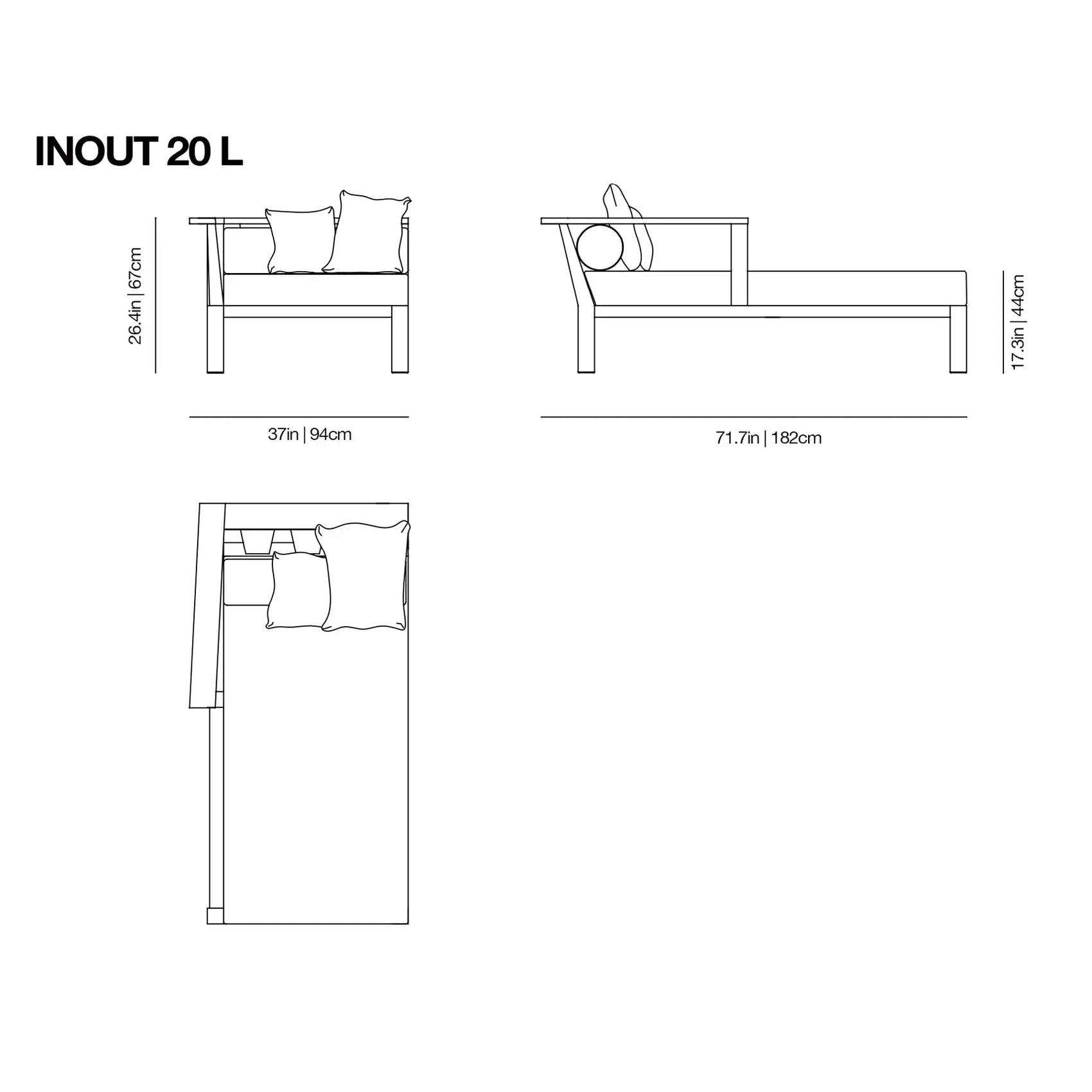 InOut 20 L/R Daybed | Gervasoni | JANGEORGe Interior Design