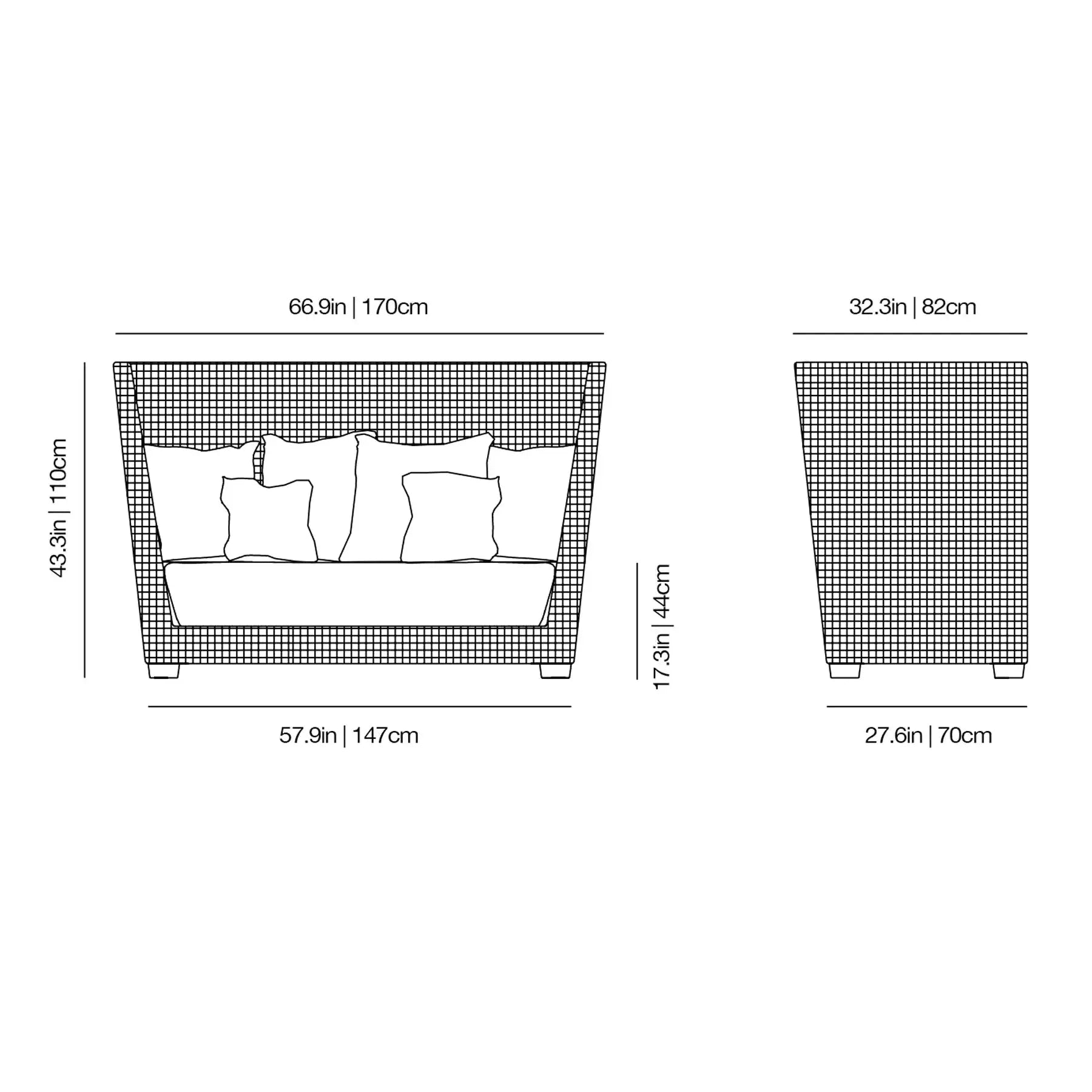 InOut 502 High Back Loveseat | Gervasoni | JANGEORGe Interior Design