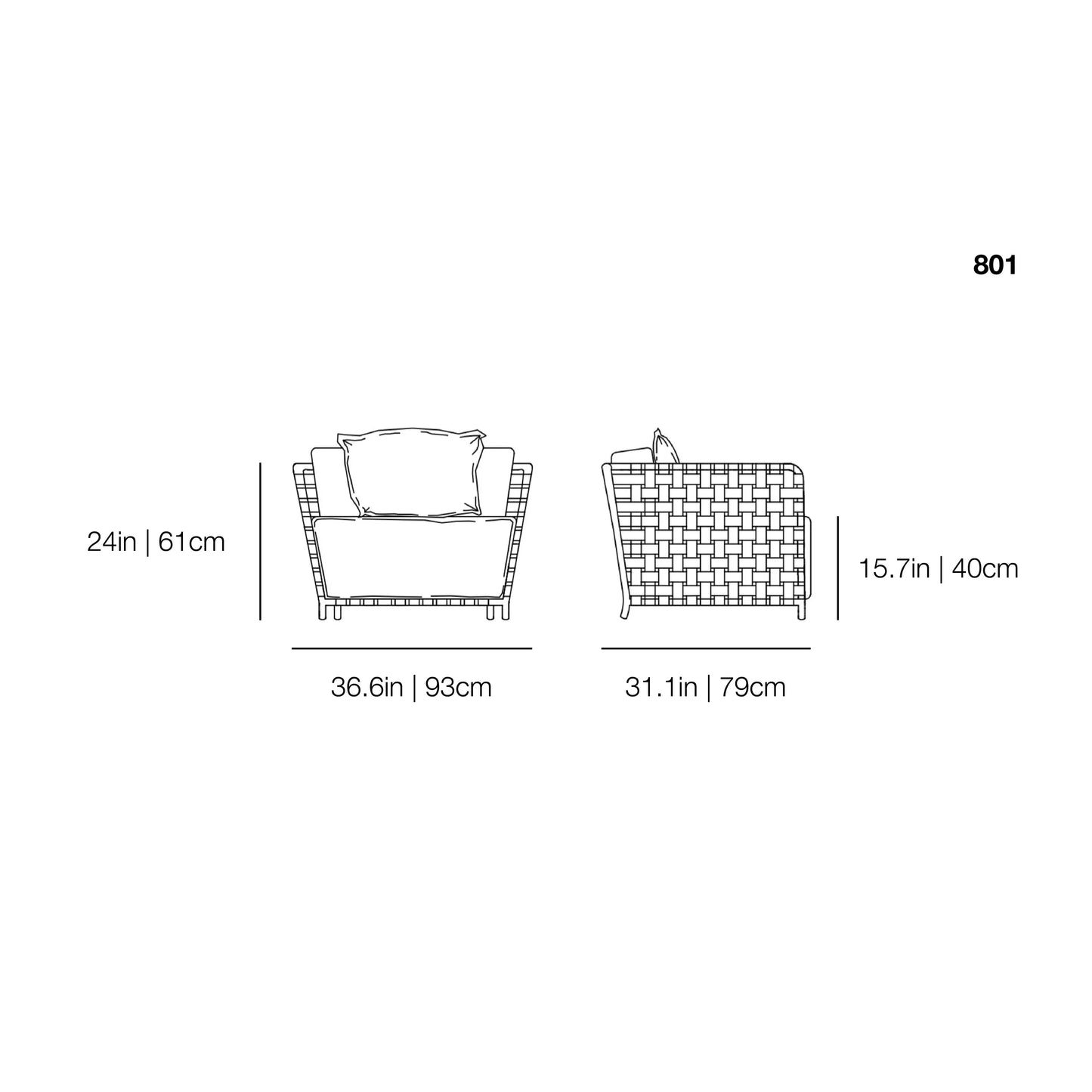 InOut 801 Outdoor Armchair | Gervasoni | JANGEORGe Interior Design
