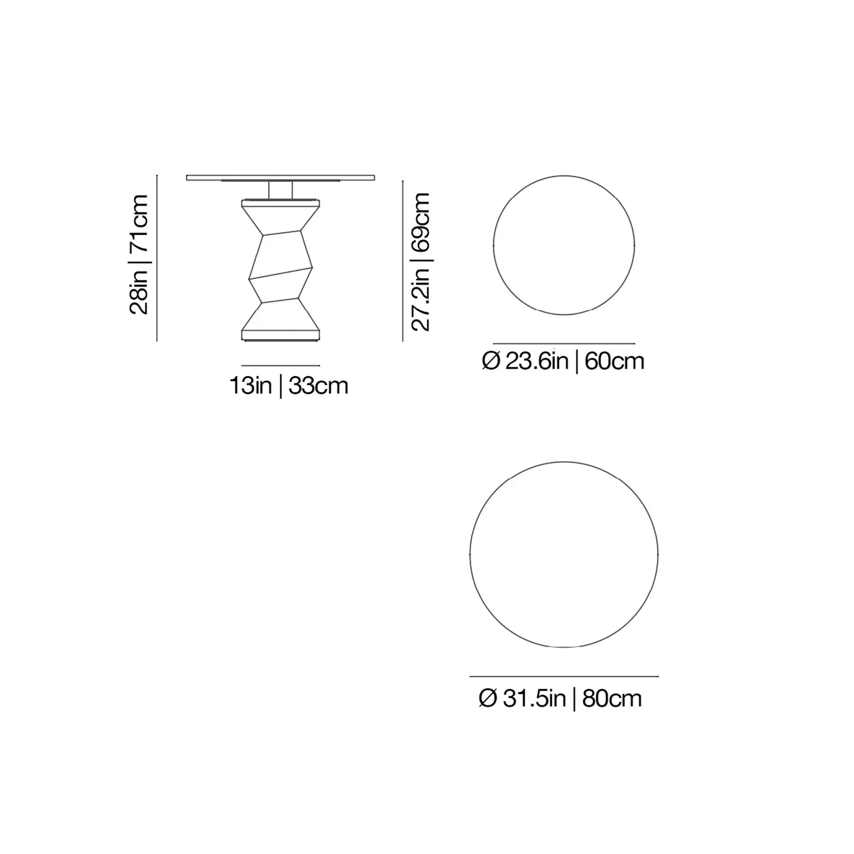 InOut 837 Round Table | Gervasoni | JANGEORGe Interior Design