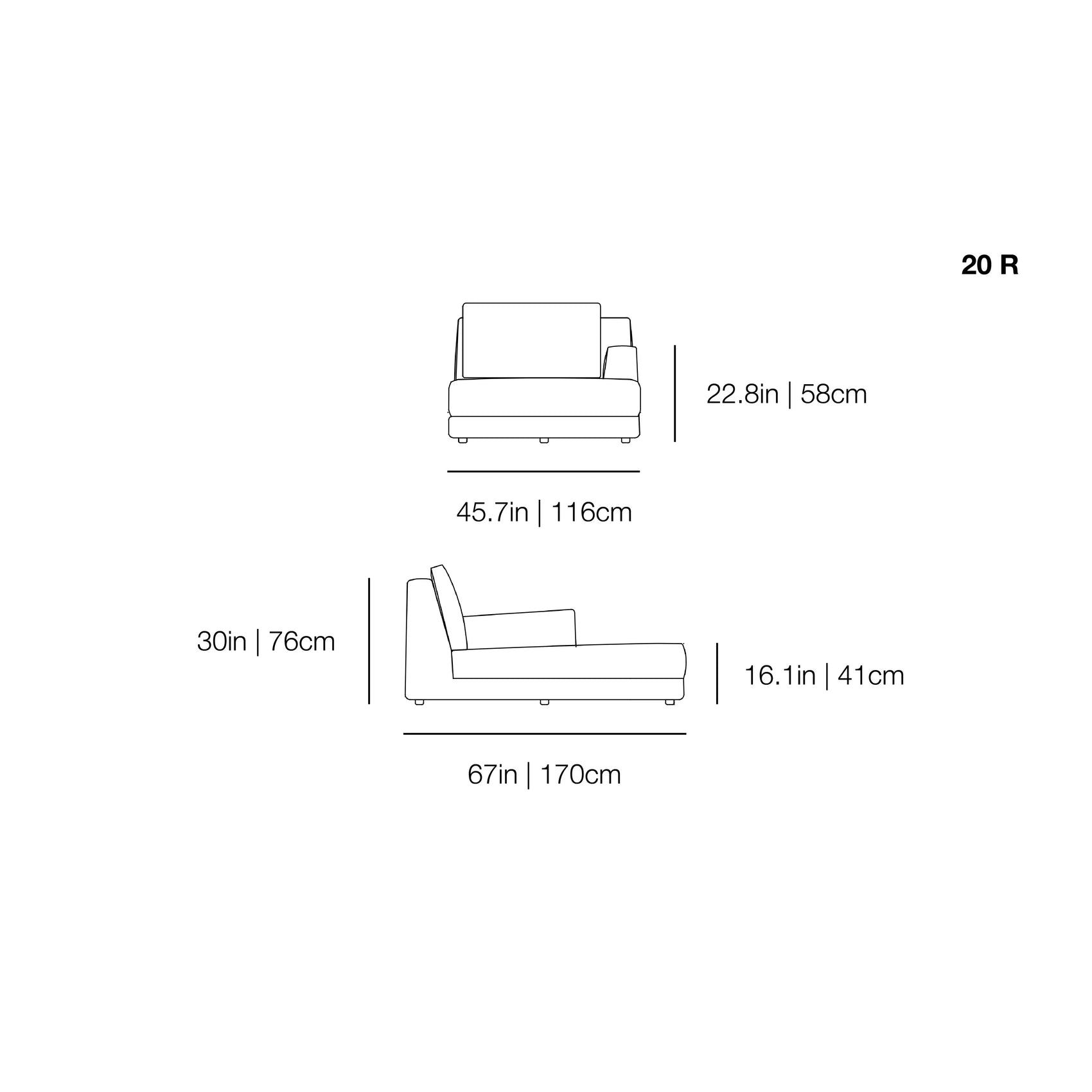 LOLL 20 L/R Dormeuse | Gervasoni | JANGEORGe Interior Design