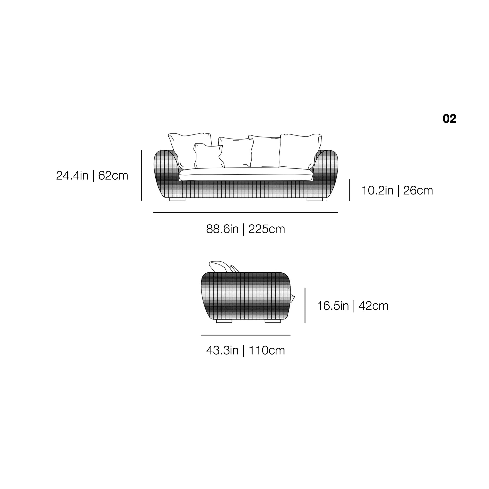 Panda 02 Outdoor Sofa | Gervasoni | JANGEORGe Interior Design