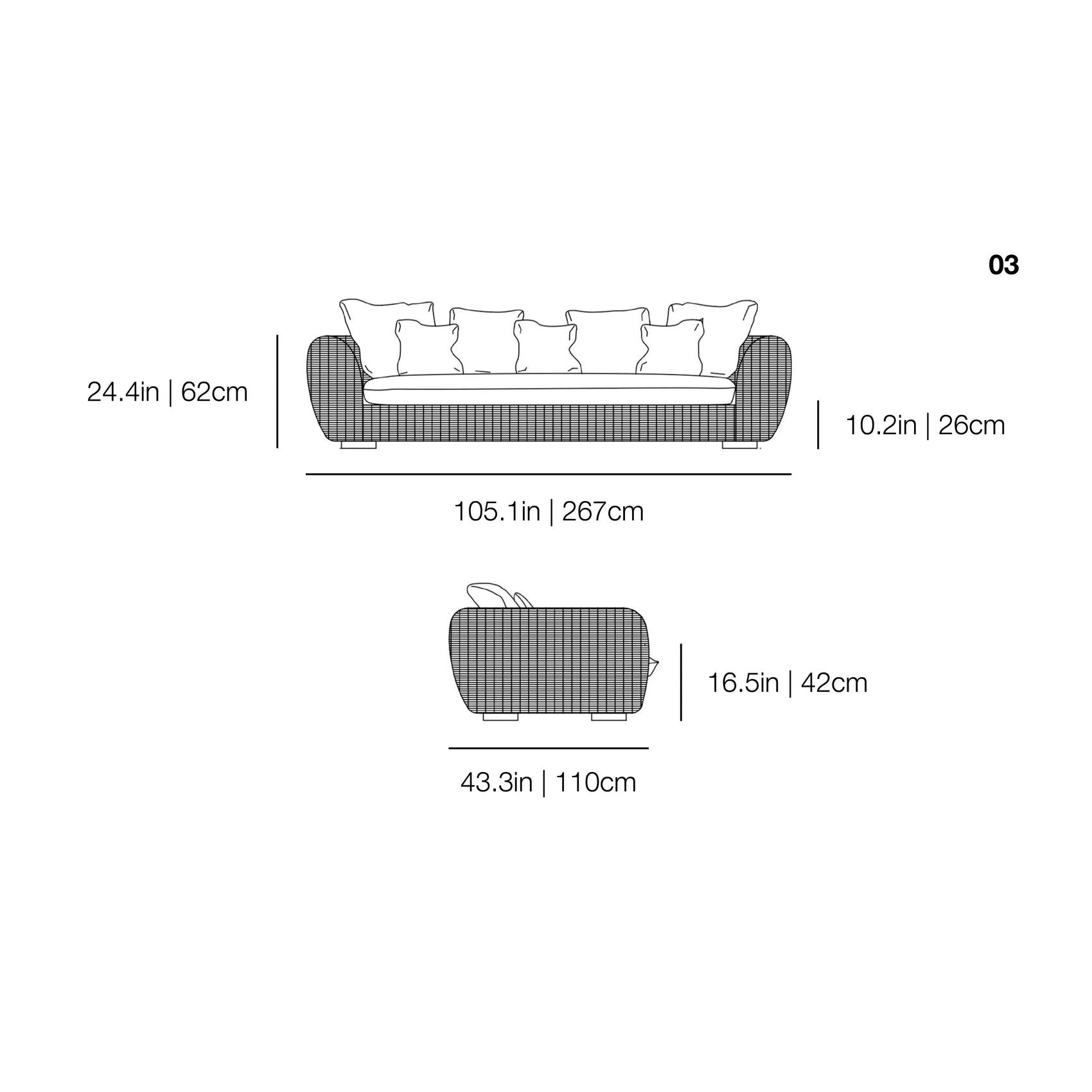 Panda 03 Outdoor Sofa | Gervasoni | JANGEORGe Interior Design