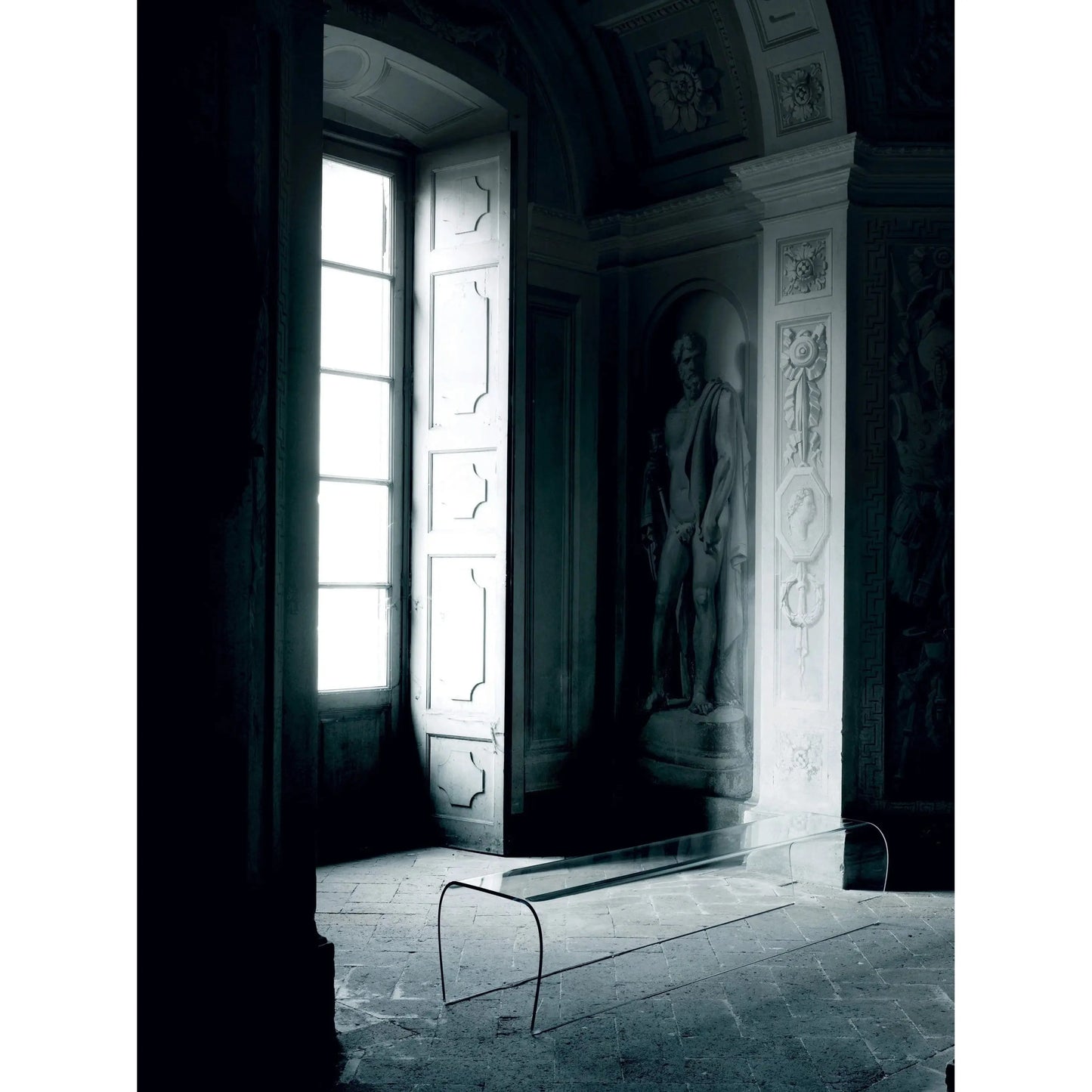 Bent Glass Bench and Stool | Glas Italia | JANGEORGe Interior Design