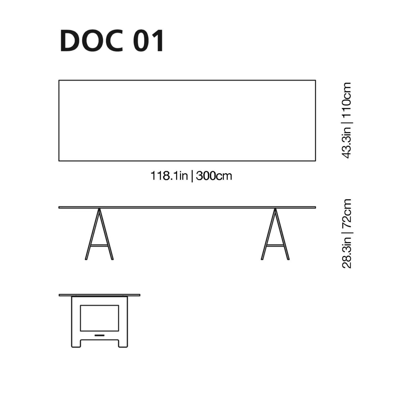 Don Cavalletto Glass Table | Glas Italia | JANGEORGe Interior Design