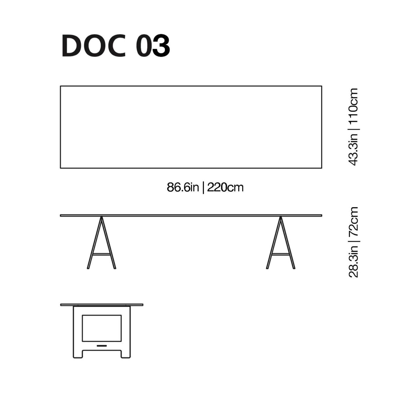 Don Cavalletto Glass Table | Glas Italia | JANGEORGe Interior Design
