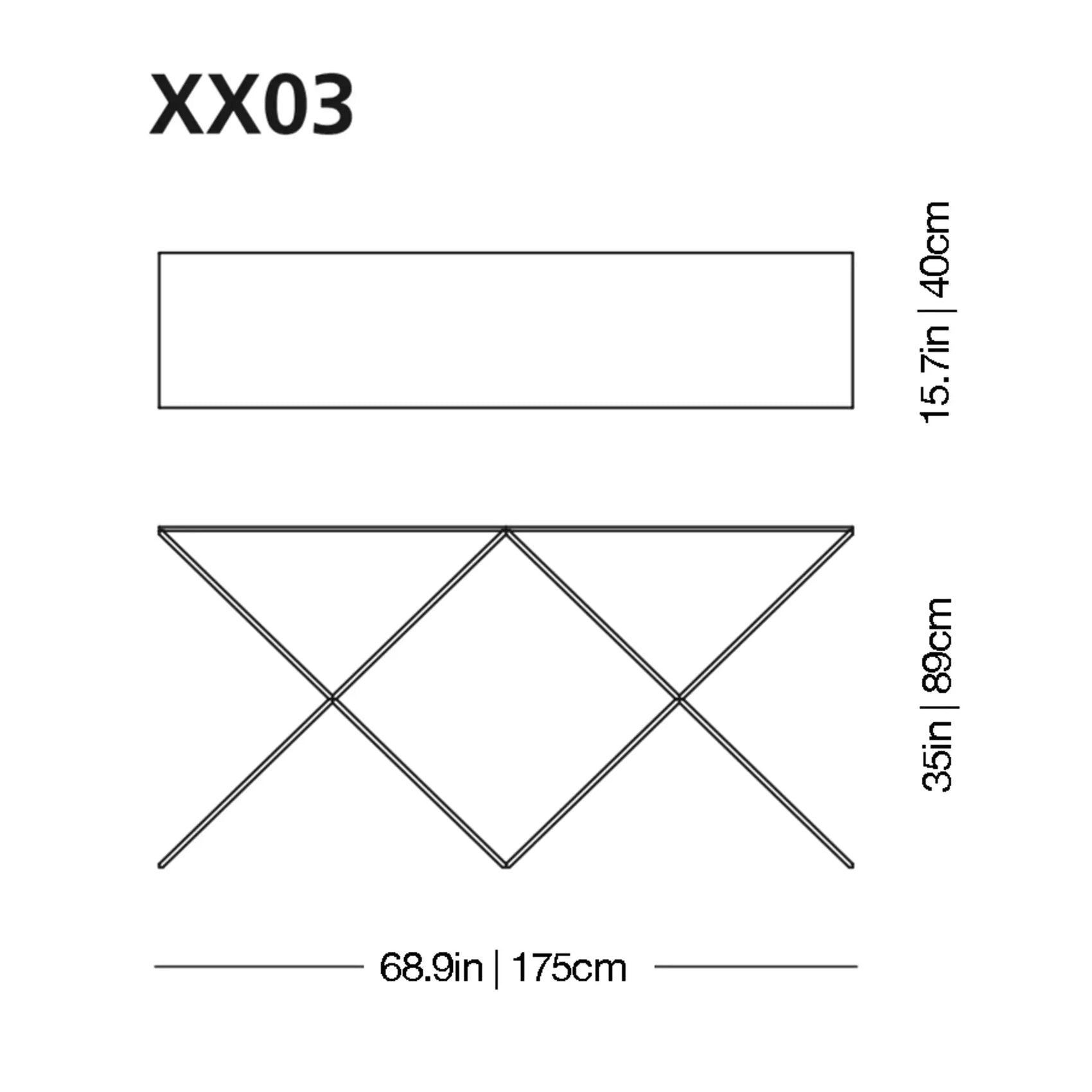 XX Console Table | Glas Italia | JANGEORGe Interior Design