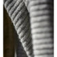 Yak Down Solid Platinum Ribbed Knit Throw | Hangai | JANGEORGe Interior Design