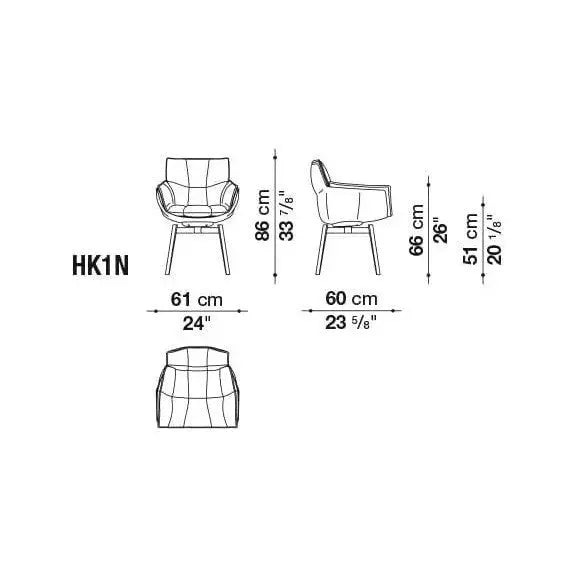 Husk Outdoor Small Armchair HK1N | B&B Italia | JANGEORGe Interior Design