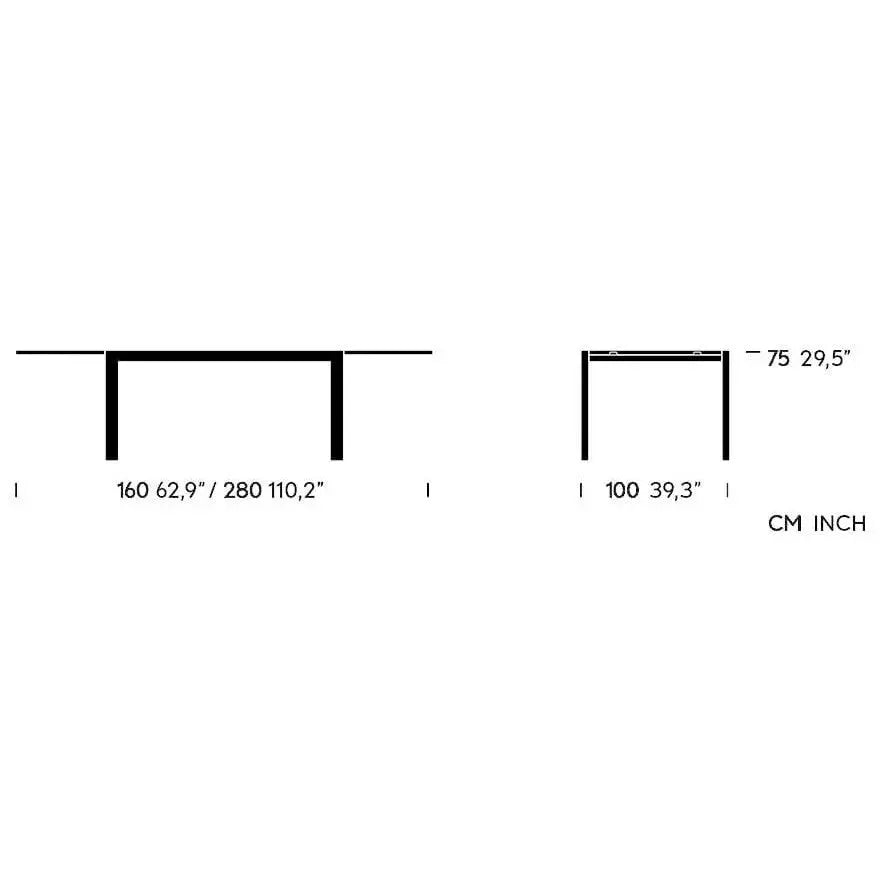 Landscape - Dining Table Extendable 160/280x100 | Kettal | JANGEORGe Interior Design