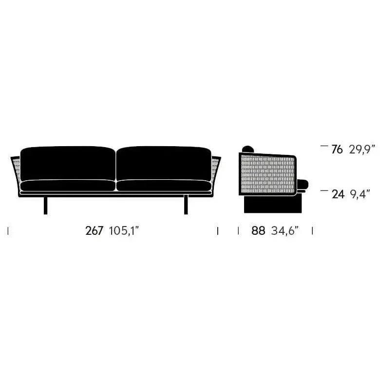 Mesh - 3-Seater Sofa | Kettal | JANGEORGe Interior Design
