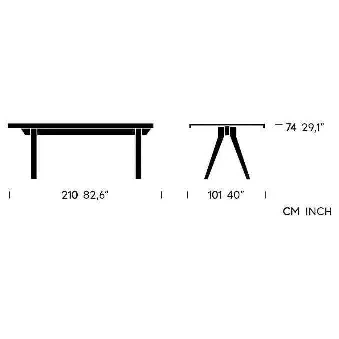 Vieques - Dining Table 210x100 | Kettal | JANGEORGe Interior Design