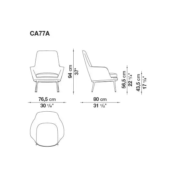Caratos Armchair with High Back | Maxalto | JANGEORGe Interior Design