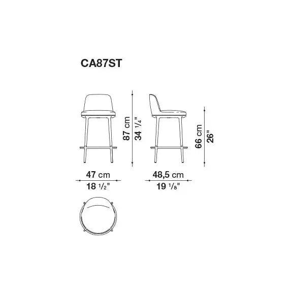 Caratos Barstool | Maxalto | JANGEORGe Interior Design