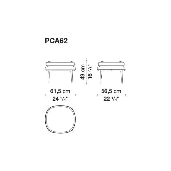 Caratos Footstool | Maxalto | JANGEORGe Interior Design