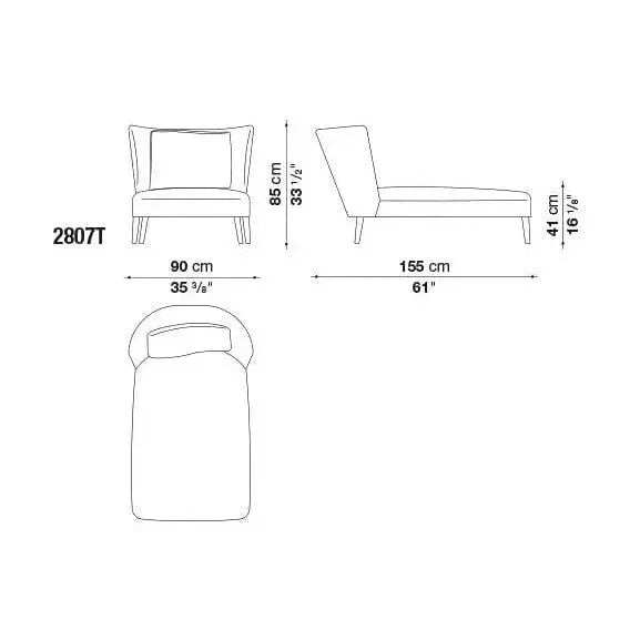 Febo Chaise Longue | Maxalto | JANGEORGe Interior Design