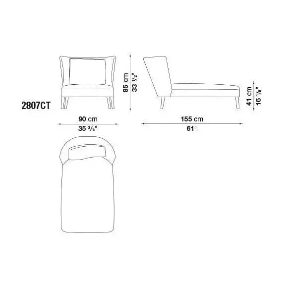 Febo Chaise Longue | Maxalto | JANGEORGe Interior Design