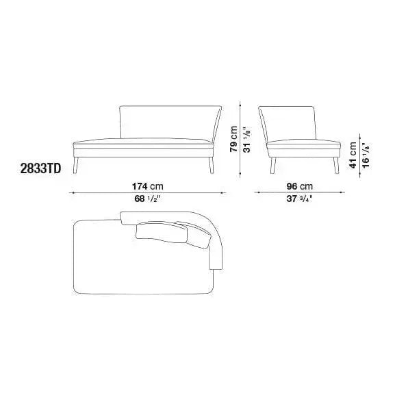 Febo Chaise Longue | Maxalto | JANGEORGe Interior Design