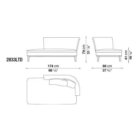 Febo Chaise Longue | Maxalto | JANGEORGe Interior Design